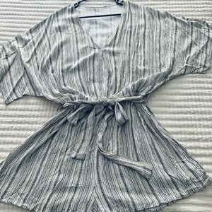 Cupshe woman’s striped romper. Size Large. New with tags